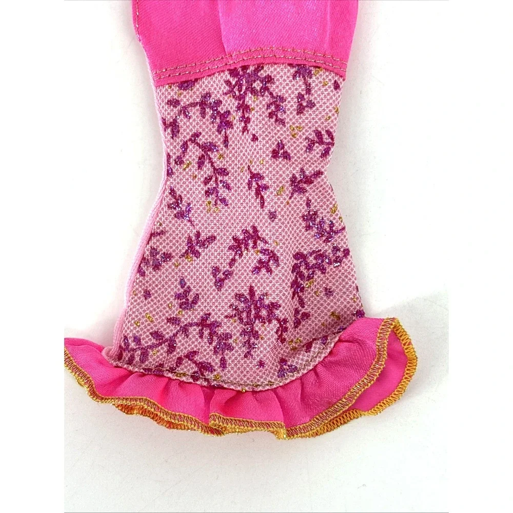 2010 Barbie Fashionistas‎ Sweetie PINK Lace Halter Dress Mini Ruffle Party